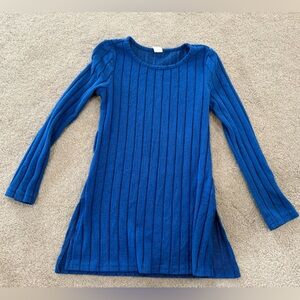 SHEIN Royal Blue Ribbed Crew Neck Sweater